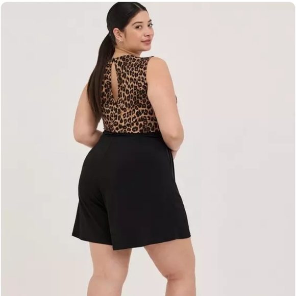 Torrid Studio Knit Surplice Animal Print Romper Size 18 Size 20 - Picture 6 of 7